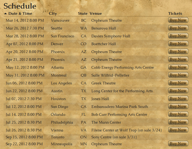 zelda symphony tour dates