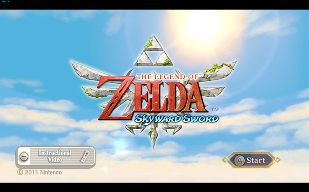 skyward sword title screen